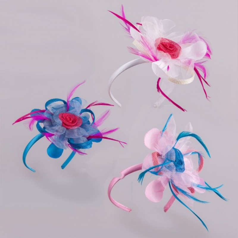 Elegantný fascinátor kvet v 3 farbách