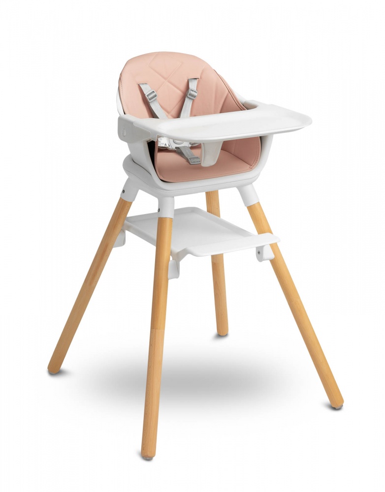 Vysoká jedálenská stolička Bravo pink