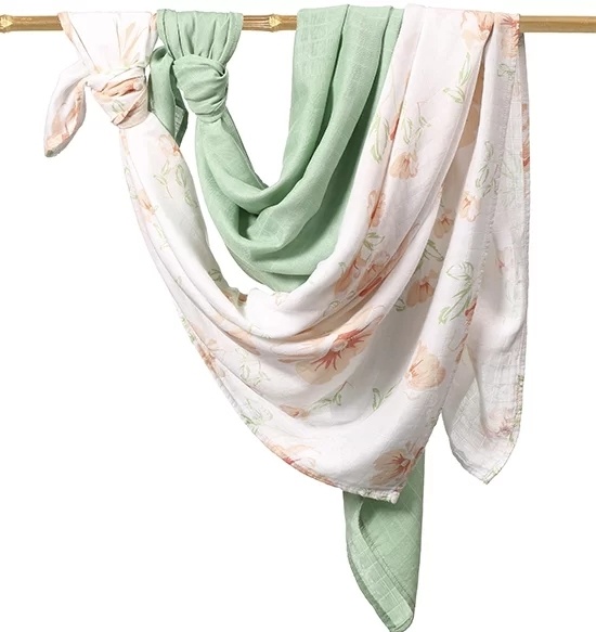 Mušelínový ovinováčik s bambusovým vláknom 2 ks