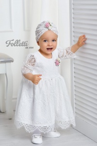 22B003 Krajkové ručné šité šaty na krst, svadbu, či inú slávnosť