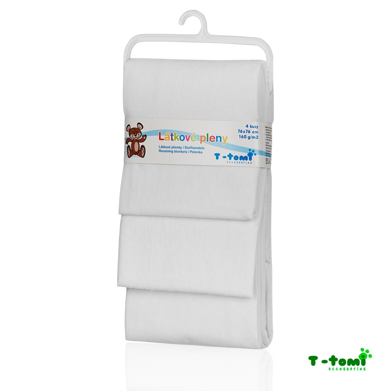 Flanelové plienky biele 4 ks