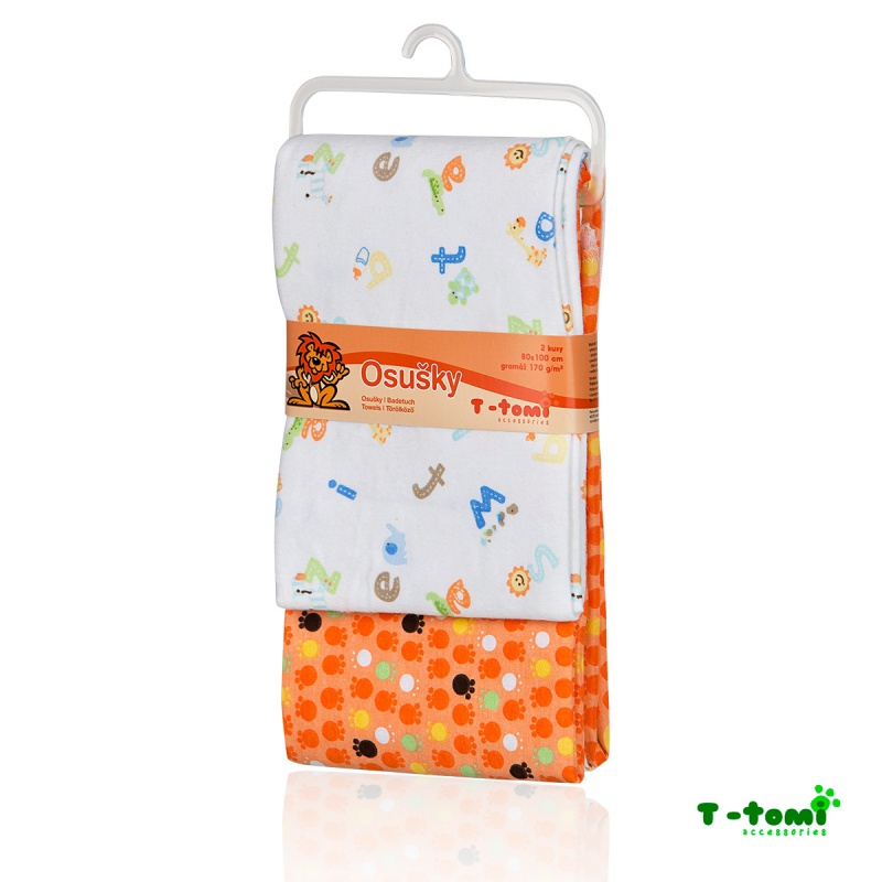 Plienkové flanelové osušky 2 ks písmenká