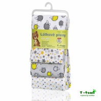 Bavlnené plienky s flanelovou úpravou Šedí ježkovia