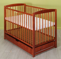 Detská drevená postieľka MAJA teak