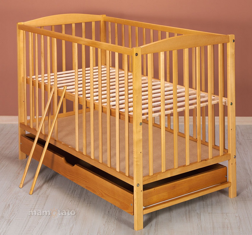 Detská drevená postieľka MAJA Červený smrek