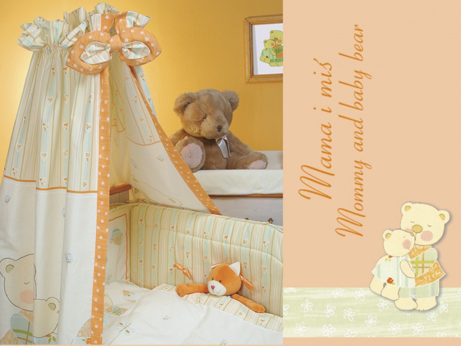 7časťová sada do kolísky Mama a macko /K4 090/