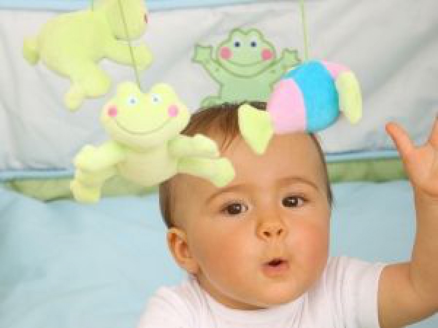 Plyšový kolotoč Kolorino žabky