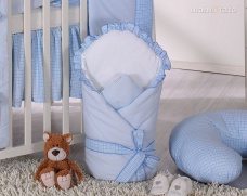 Spevnená zavinovačka so stuhou modrá