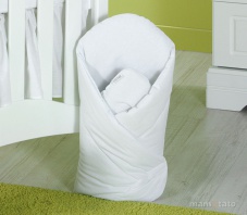 Spevnená bavlnená zavinovačka biela 