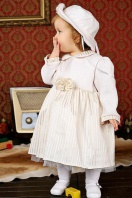 Slávnostné šaty s prímesou ľanu a ručne robenými kvetinami B005