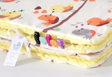 Obojstranná deka Minky - vtáčiky