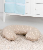 Vankúš na kojenie biela káva/bodky