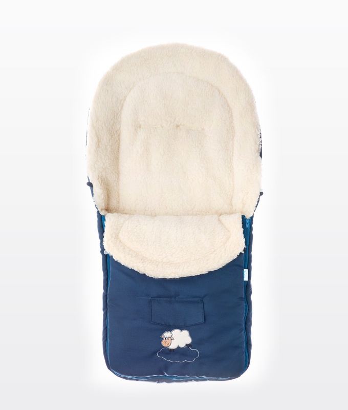 Fusak s ovčím rúnom Navy -tmavomodrý