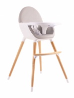 Vysoká jedálenská stolička HI grey