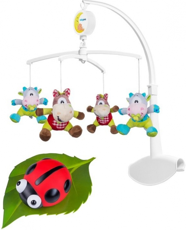 Hudobný kolotoč kravičky a koníky + nočné svetielko 
