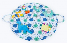 Praktická hracia deka /taška na hračky Modré Púpavy
