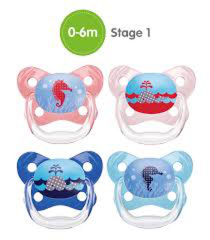 Ortodonický cumlík PREVENT I 0-6 mes. 2 ks ružový