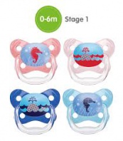 Ortodonický cumlík PREVENT I 0-6 mes. 2 ks ružový