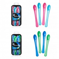 4 ks lyžičky Explora s mäkkou koncovkou a dlhou rúčkou