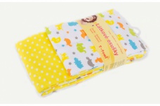 Plienkové flanelové osušky 2 ks žltá afrika