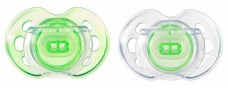 Cumlík ortodontický - symetrický tvar AIR 0-6 mes. zelený 2ks