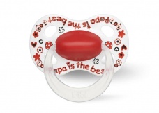 BIBI upokojujúci cumlík NATURAL HAPPINESS silikón PAPA IS THE BEST