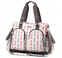Taška pre mamu GLAM sivá/červená