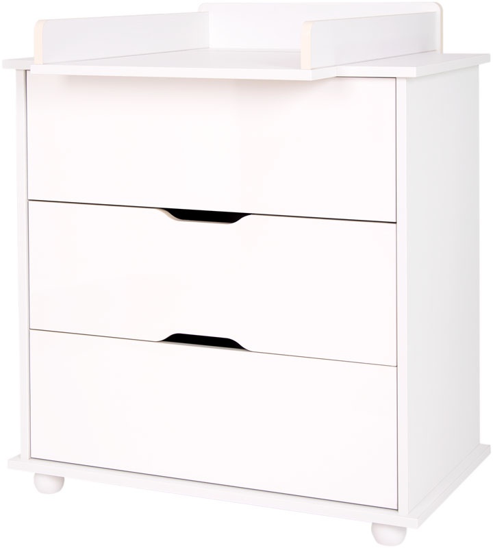 Detská komoda Alpská biela  s prebaľovacím pultom 