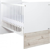 Detská drevená postieľka Cortona biela /dub