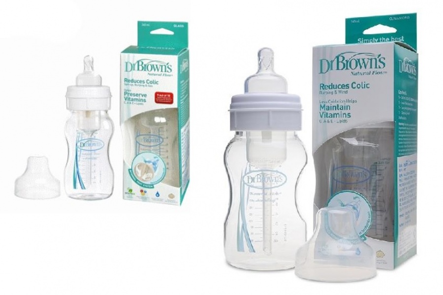 Dojčenská fľaša SKLENENÁ BPA FREE Options Wide-Neck 150 ml ,270 ml
