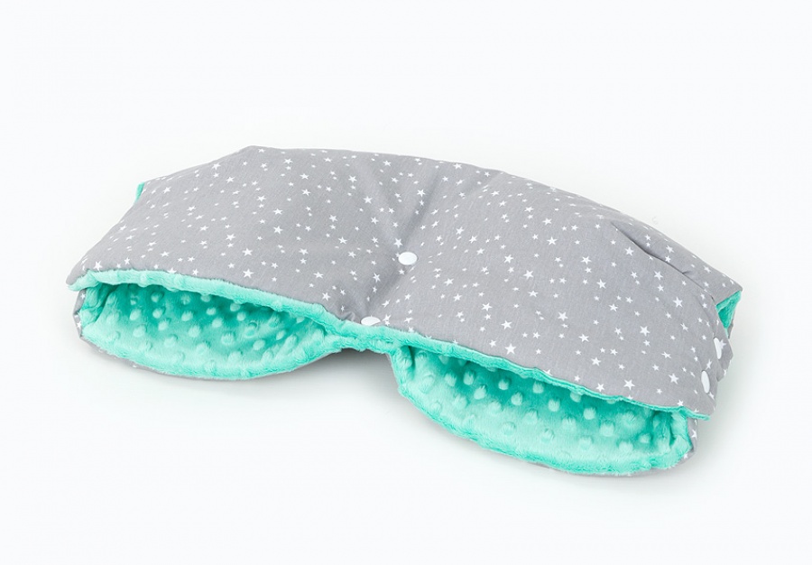 Rukávnik MINKY mäta/hviezdy na sivom podklade