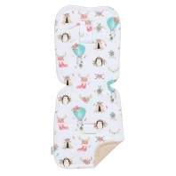 Univerzálna podložka do kočíka či autosedačky VELVET+vankúšik motýlik