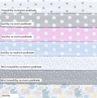 Bavlnené prestieradlo s gumkou a potlačou 90x120cm