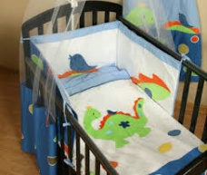 2časť. sada do postieľlky 100x135cm Dino