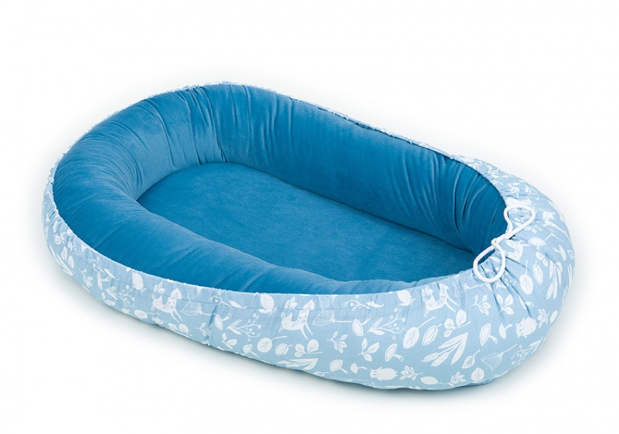 Dvojstranné hniezdo/kokón jeansový les/jeans