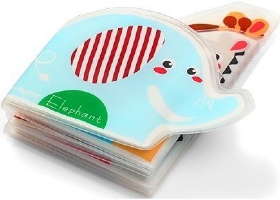 Gumová knižka do vody - pískacia s mäkkými farebnými stranami Elephant