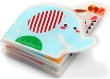 Gumová knižka do vody - pískacia s mäkkými farebnými stranami Elephant