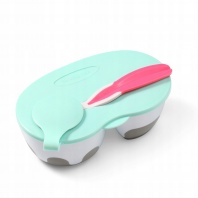 Dvojkomorová miska s lyžičkou 