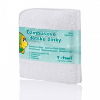 Bambusové detské handričky na umývanie 4ks 25x25cm