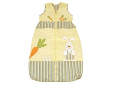Spací vak bez  rukávov na zips 92-98cm motív králik