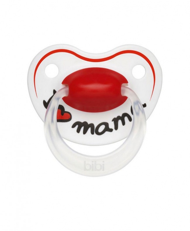 Cumlík ortodontický - asymetrický tvar Happiness I love mama