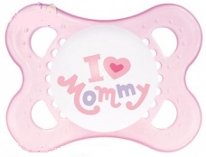 Cumlík ortodontický tvar Love & Affection I love Mummy 2-6m