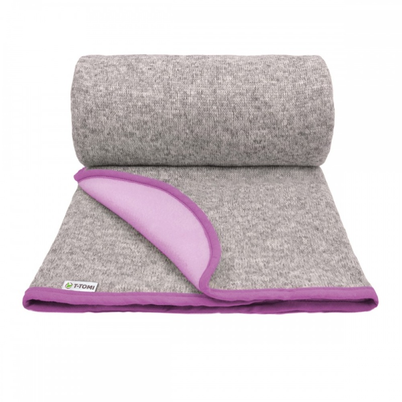 Pletená detská deka obojstranná jesenná 80x100, ružová