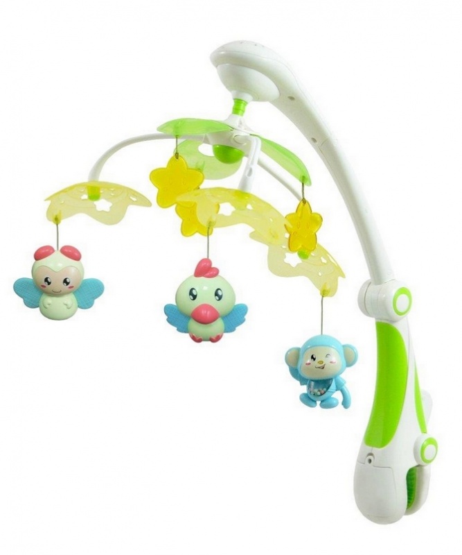 Plastový kolotoč s projektorom ALEXIS RC-822-206 zelený