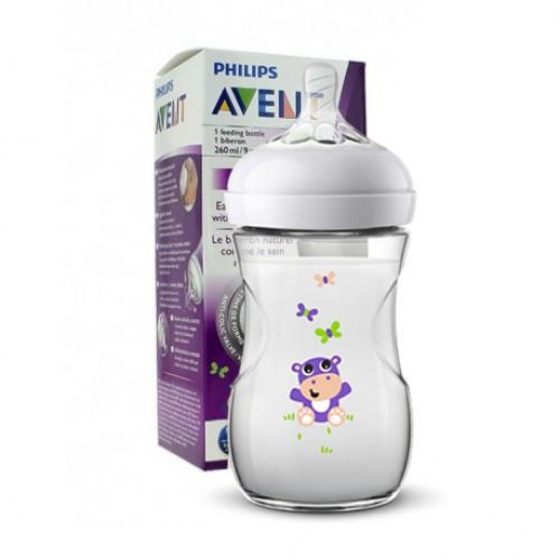 Kojenecká fľaša Natural PP 260ml  Hrošík