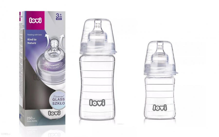 Sklenená kojenecká fľaša Diamond Glass Pure 150ml