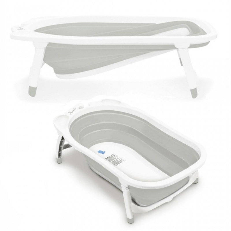 Skladateľná vanička KARIBU 0-24m bielosivá