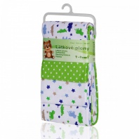 Bavlnené plienky s flanelovou úpravou Zelené krokodíly