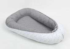 Dvojstranné hniezdo veľké Mini hviezdičky na sivom podklade