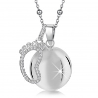 Anjelsky zvonček MAMIJUX® nôžky s bielymi krištálmi